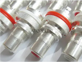 

1 pair CMC-805-2.5AG Thick Silver Plated RCA Jack Female Socket Connector for HiFi Audio Video TV CD AMP Panel Chassis Mount