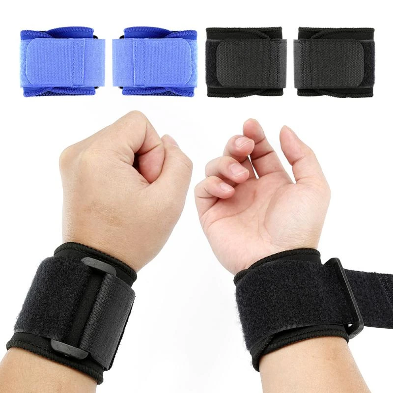 1 Pair Adjustable Wristbands Wrist Support Bandage Gym Strap Safety Guard
