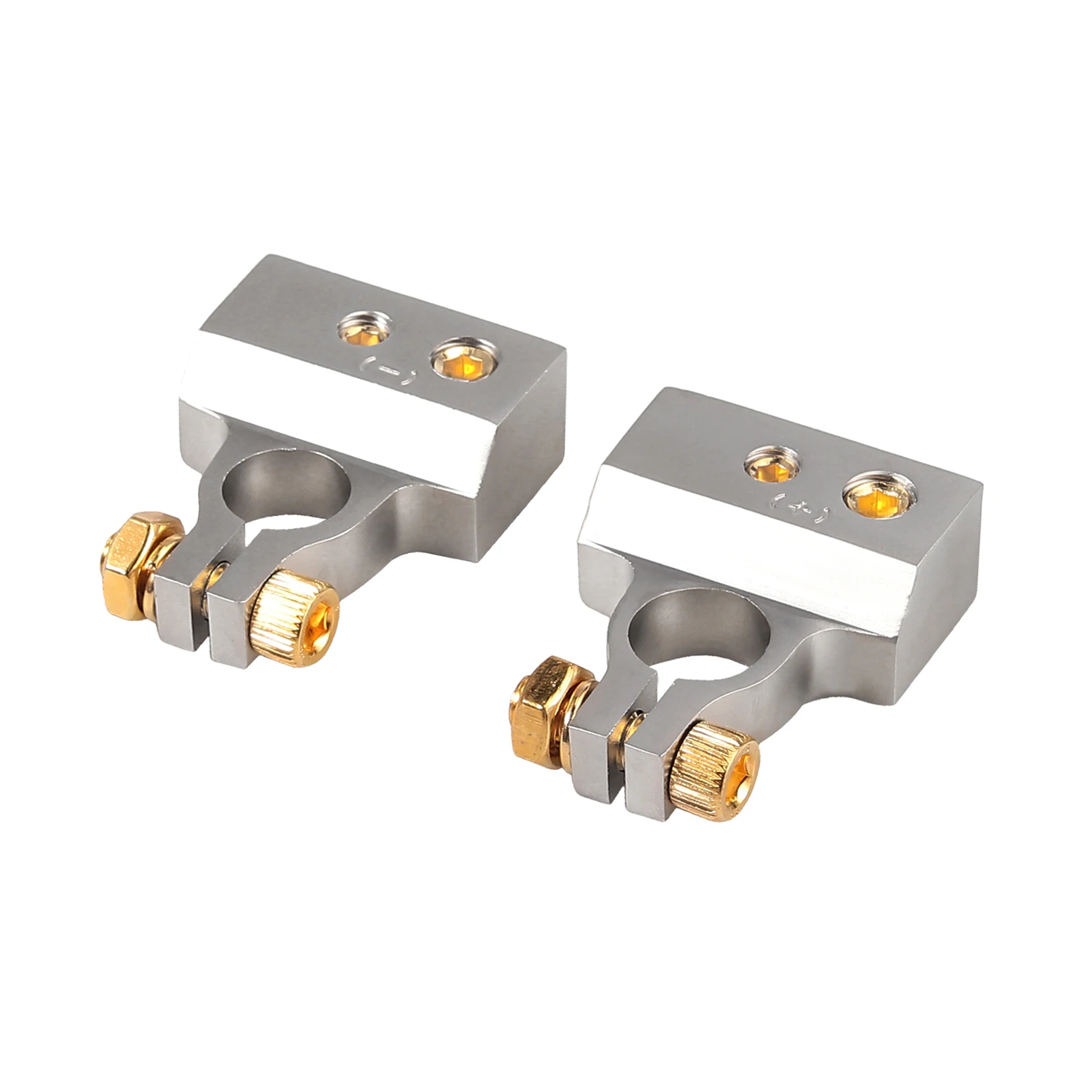 2//4//8//10 Gauge AWG Positive /& Negative Battery Terminal Connectors Clamp and Shims /¡/ Pair