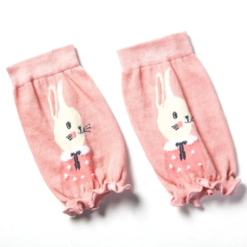 Осенняя согревающая повязка для колена, детские Нескользящие носки от скольжения с рисунком кота для девочек, детские наколенники для ползания, налокотники, От 8 месяцев до 10 лет - Цвет: P