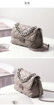 

2020 Retro Matte Patchwork Crossbody Bags for Women Messenger Bags Chain Strap Shoulder Bag Lady Small Flap criss-cross Bag