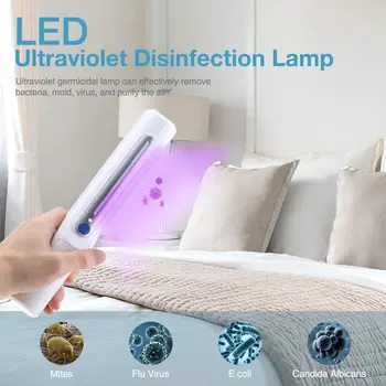 

Portable UV Light Sanitizer, Handheld Germicidal UV Light, UV Germicidal Lamp Battery Type for Travel Hotel Household Wardrobe