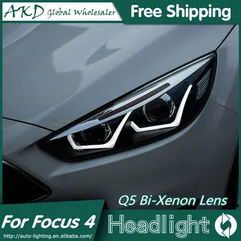 

AKD Car Styling for Ford Focus Headlights 2015-2017 Focus LED Headlight Focus 4 DRL Bi Xenon Lens High Low Beam Parking Fog Lamp