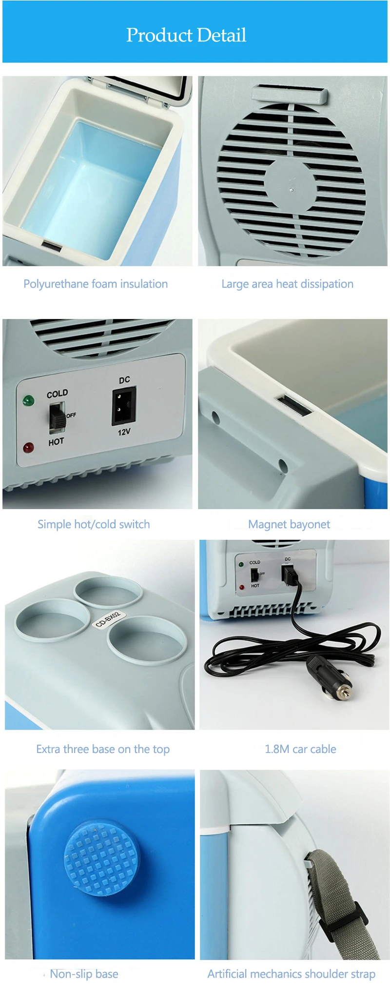 Refrigerador Freezer Cooler Camping Refrigerador Aquecedor