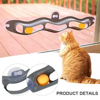 

Cat Interactive Toys Suction Cup Track Ball Pet Accessories Window Adsorption Plastic Sucker Funny Cat Plastic Educational Toy