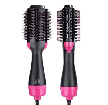 

comb hot air comb multi-function hair dryer negative ion hair blowing comb straight hair curling internal button styling