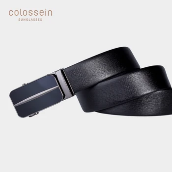 

COLOSSEIN Man Leisure Belt Widely Worn Genuine Leather Belt Grey Simple Metal Pin Buckle Men’s Belt Fashion Husband Gift