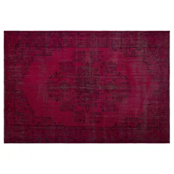 

Handmade Red Vintage Overdyed Turkish Area Rug 180x266 Cm-5'11''X8'9''