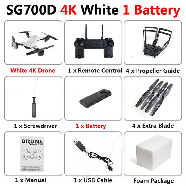 SG700D Квадрокоптер, Дрон Дроны с камерой HD мини Дрон rc вертолет 4k игрушки профессиональный Дрон com камера Квадрокоптер гонки квадрокоптер с камерой квадракоптер дрон с камерой квадрокоптер квадракоптер с камерой - Цвет: 4K