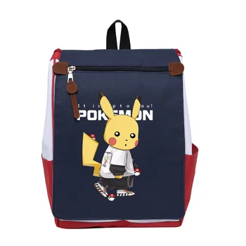 

Women Backpack Pikachu Psyduck Squirtle School Bag for Teenagers Boys Backpack Preppy Style Rucksack Mochilas Feminina
