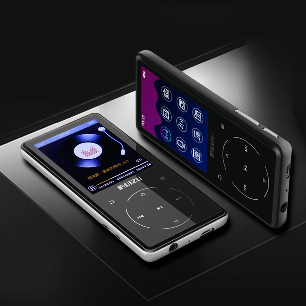 RUIZU D16 MP3 плеер 8G/16G хранение 2,4 дюймов HD цветной экран сенсорная кнопка BT4.0 HiFi MP3 музыкальный плеер Поддержка FM радио TF карта