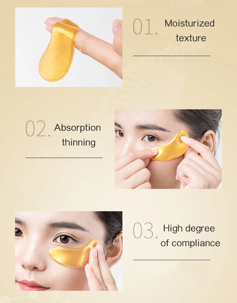 Eye Patches Hyaluronic Acids Microneedle Eye Pads Moisturizing Wrinkles Fine Lines Dark Circles Removal Collagen Eye Mask Patch