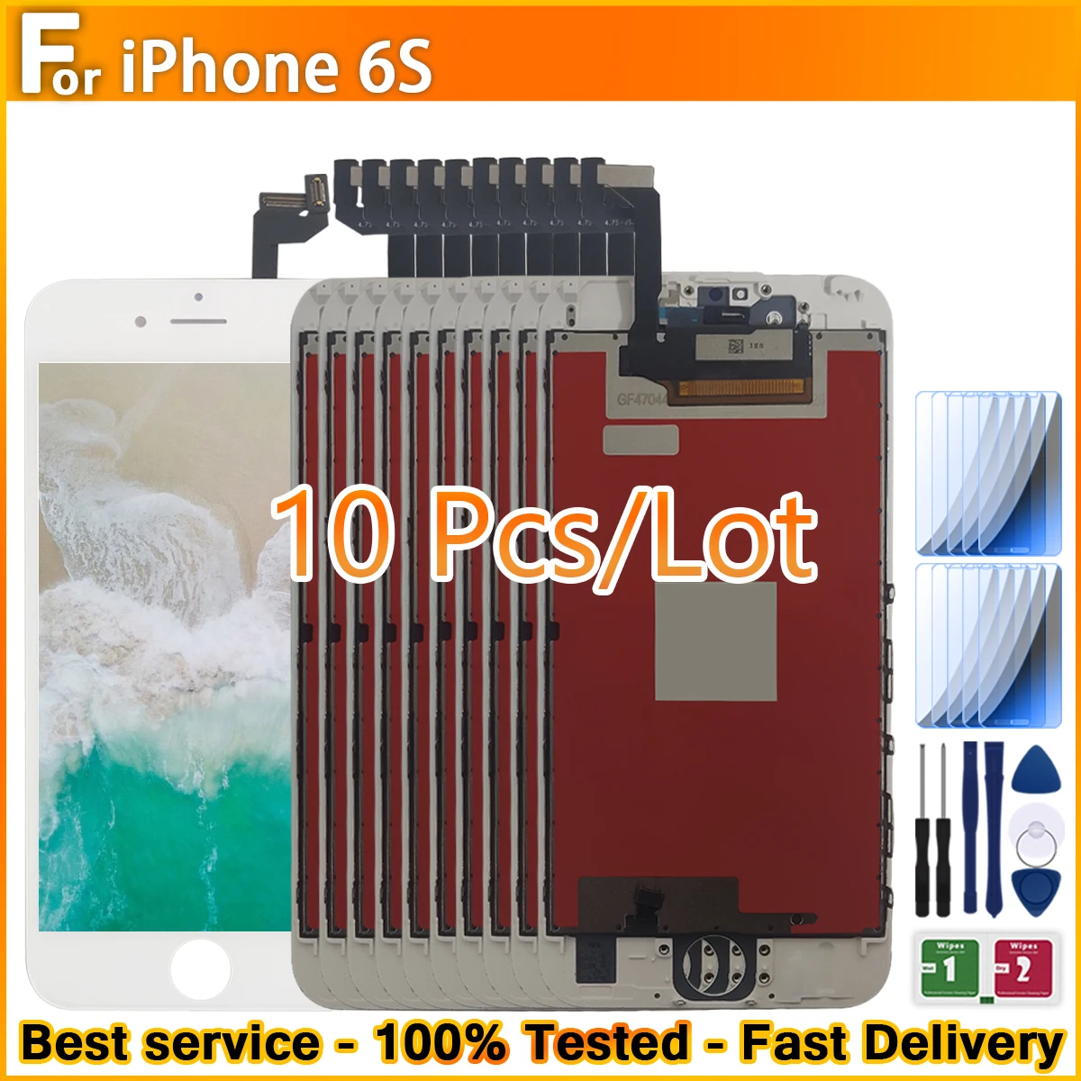 10 шт./Лот AAA + для iPhone 6S ЖК-дисплей сенсорная панель дигитайзер в сборе Замена