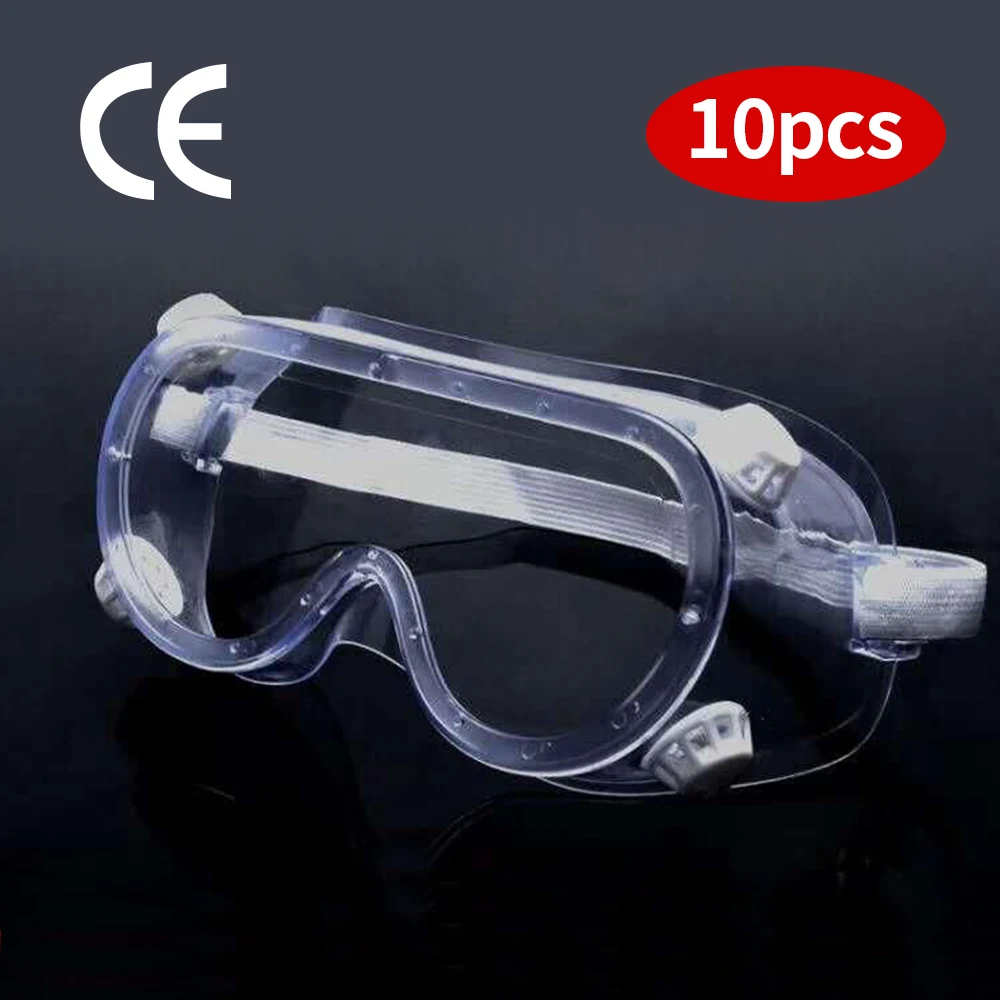 

Fast shipping Face Masks Safety Goggles Eyes Protection Anti-fog Protective Clear Glasses for Workplace