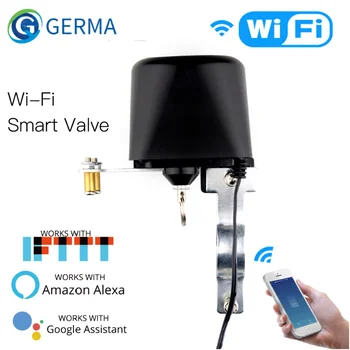 

GERMA Wifi Smart Water Valve Home Automation System Valve Control For Gas Water,Voice Control Work With Alexa Echo Google Home