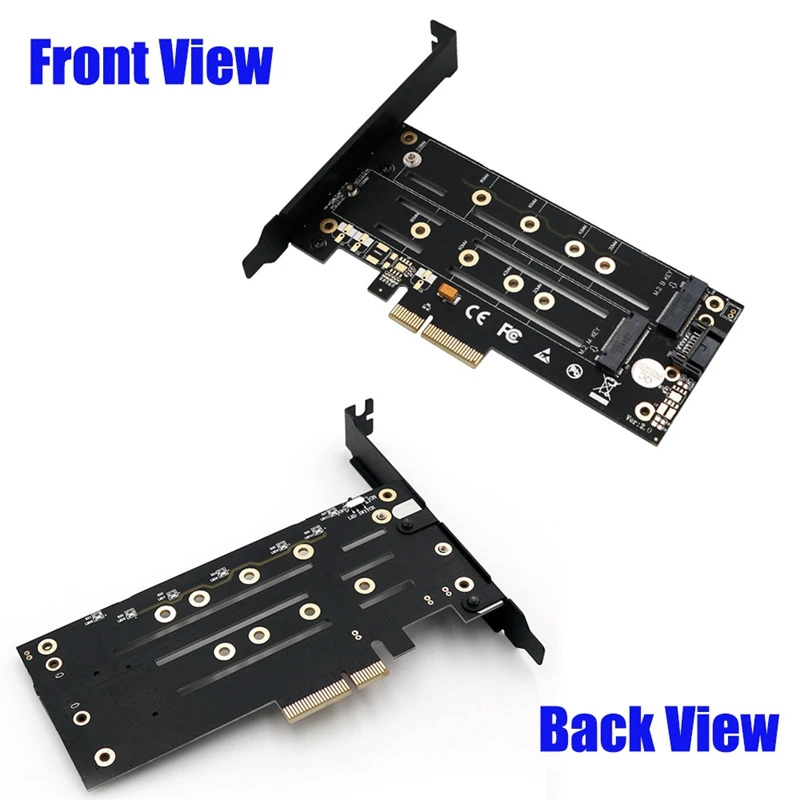 Pci E M2 Sata Riser Adapter Card B Key M Key M 2 Ngff Nvme Dual 2
