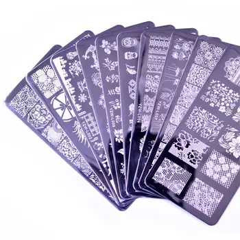 

2020 New Designs Rose Flower Nail Art Stamp Template Flower Mandala Butterfly Image Plate Nail Stamping Plate Manicure Tools