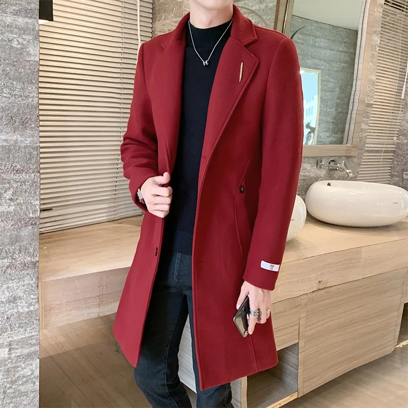 manteau homme rouge et noir