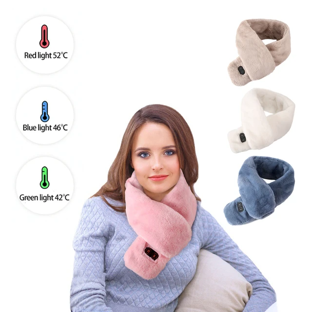 Smart Usb Heated Scarf Neck Wrap, Warm Shawl With Vibration Massage For Neck  Pain Relief, Heated Neck Warmer