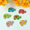 50pcs/pack Wood Buttons Sewing Scrapbooking Random Mixed color 2 Holes Elephant Pattern buttons 20mm x29mm botoes decorativo 3