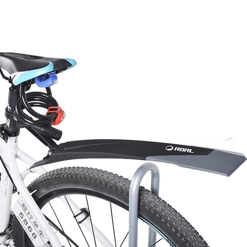 

RBRL 24" 26" 27.5" inch Cycling Bicycle Mudguard Mountain MTB Bike Fender Front Rear Mudguard Sets for Bike Riding Black Gray