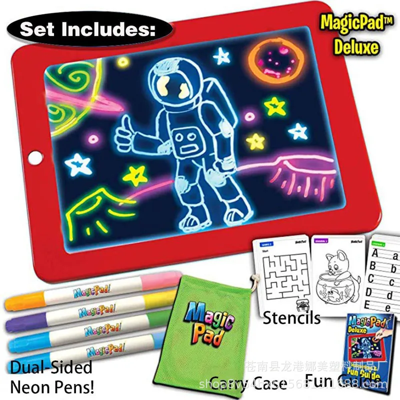 

3D Magic Drawing Pad Luminous Light Drawing Board Graffiti Doodle Tablet Magic Draw with Light Kids Painting Fun Educational Toy