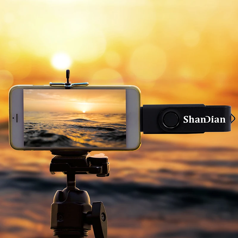 USB флеш накопитель SHANDIAN OTG высокоскоростной 64 ГБ 32 16 8 4 внешний двухсторонний