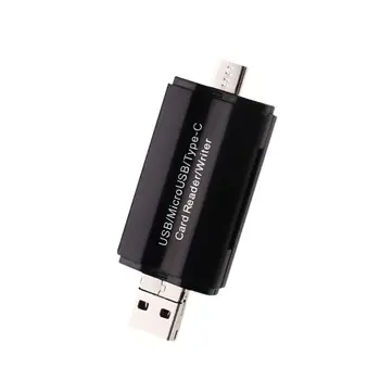 

3 In 1 Card Reader/writer Type- C/MicroUSB/USB Memory For Phone And Computer OTG Brand