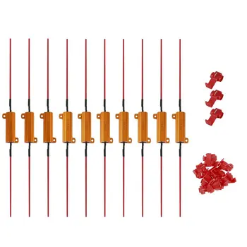 

10x 50W 6R Load Resistor Fix Errors Turn Signal Bulb Brake Hyper Flash Blink Blinker Error for Auto Car LED Lamp Bulb Hot New