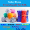 10/50Pcs/Set A Pen 9 Colors Erasable Pen Set 0.5mm Washable Handle Magic Erasable Gel Pen Refills Rod Students Kawaii Stationery 1