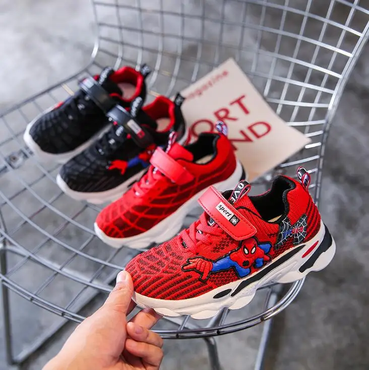 

2019 New Autumn Kids Shoes Spider Breathable Boys Girls Sport Shoes Child Casual Sneakers Baby Running Shoes Mesh Canvas Shoes