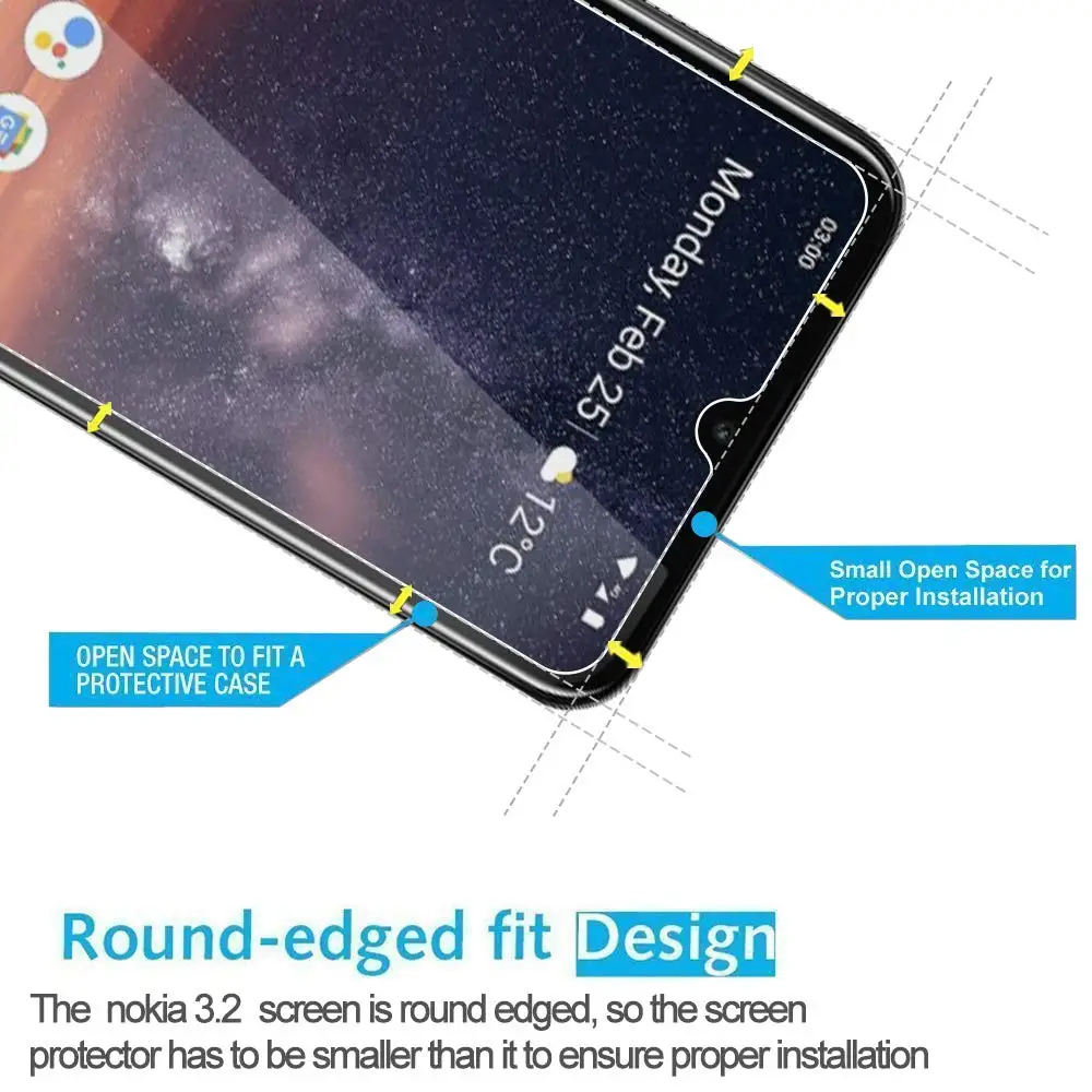 2.5D с уровнем твердости 9H закаленное Стекло пленка для Nokia 2,2 3,2 4,2 6,2 7,2 Экран протектор для Nokia 3V против царапин защитная пленка, стекло