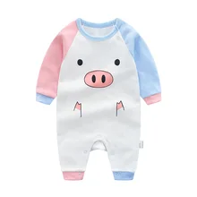 Для маленьких мальчиков; комбинезон для девочек; одежда с длинными рукавами Хлопковая пижама для возраста от 0 до 12 месяцев Комбинезоны Детская одежда богемный комплект, roupa de bebes кукла трансфер до новорожденных однотонные яркие inwear