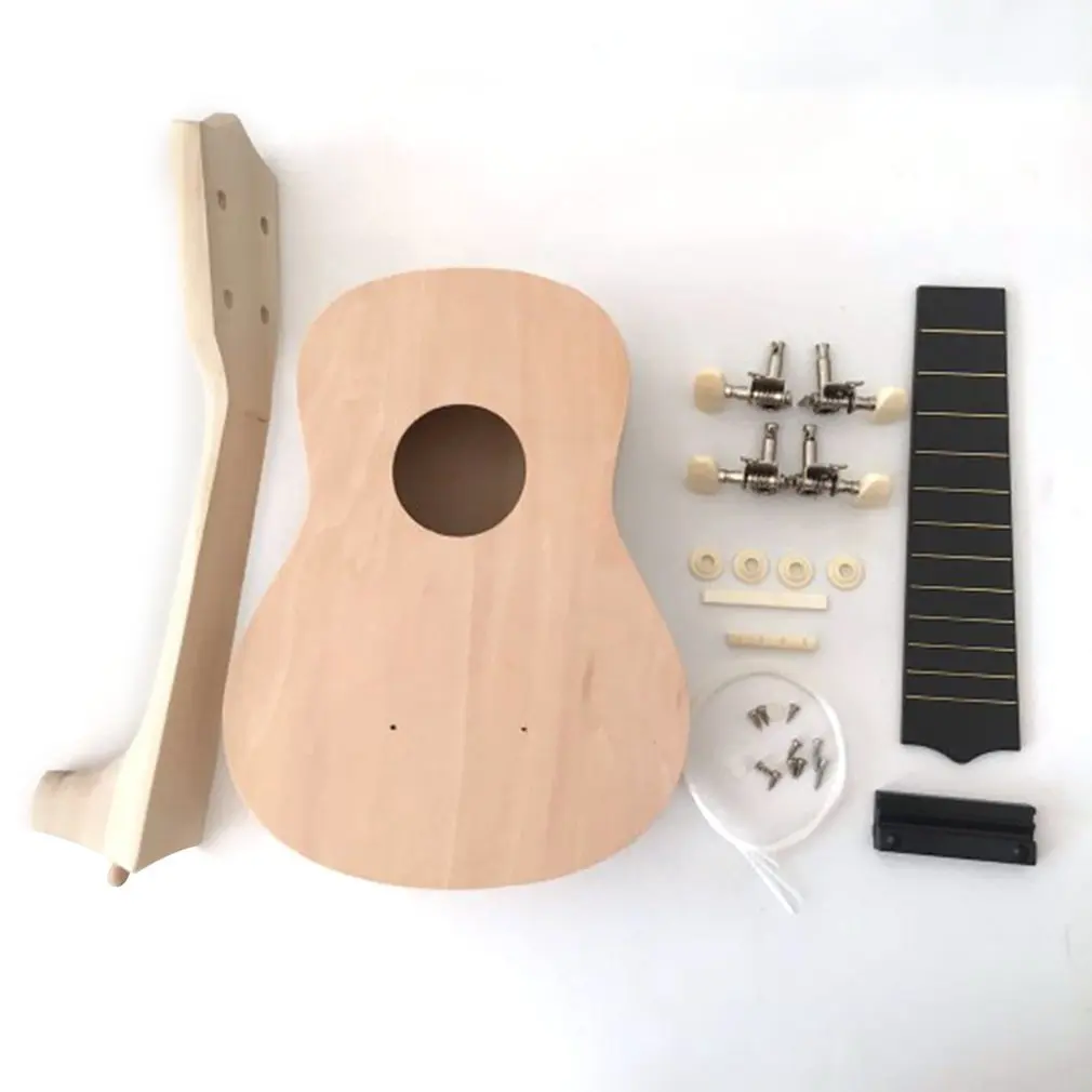 

Portable Size 21 Inch Ukulele DIY Kit Hawaii Guitar Handwork Painting Wooden Music Toys Musical Instruments Toy For Kids