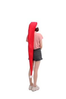 

Adult 1.5 Meters Long Christmas Hat Plush Xmas Prop Gifts Holiday Cap