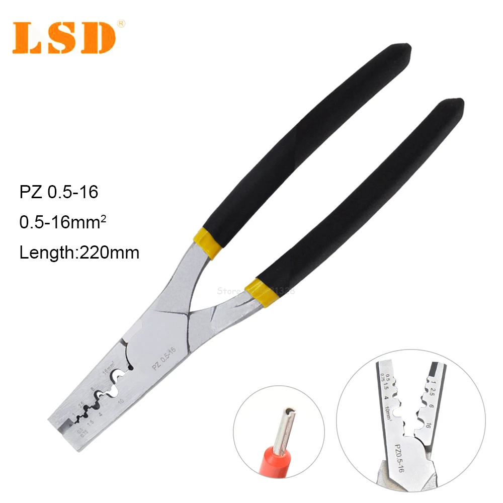 PZ0.5-6 PZ10-35 обжимные клещи для 0 5-16mm2 10-35mm2 провода втулочных наконечников кабельные