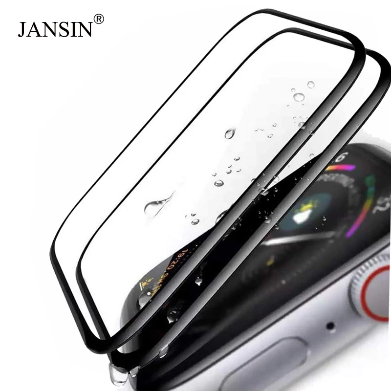 

3D Full coverage Edge Tempered Glass For Apple Watch 40mm 44mm Series 5 4 Screen Protector For Apple Watch 38mm 42mm Series1 2 3