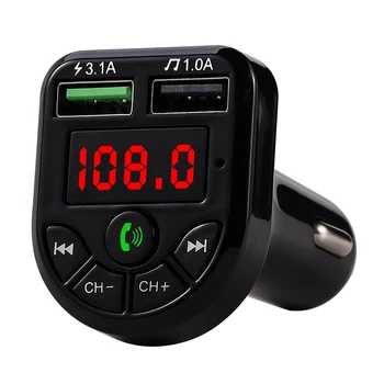 

Car FM Transmitter Bluetooth MP3 Audio Player Handsfree Car Kit Dual USB Chargering AS99