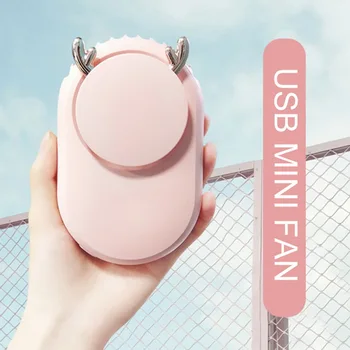 

2020 Mini Portable Pocket Fan Cool Air Hand Held Travel Cooler Cooling Mini Fans Power hanging neck Cute Fan