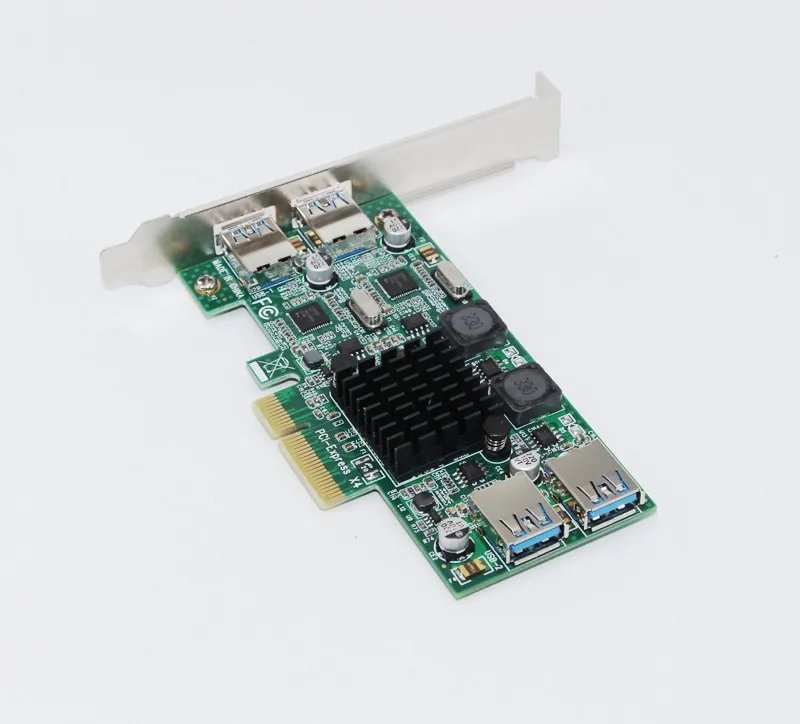 Новейший USB 3,0 PCI-E адаптер для карты расширения PCI Express до 4 портов USB3.0 5 Гбит/с двойной канал полная скорость для сервера VR игр Live
