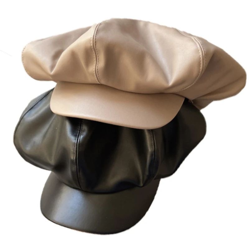 Fashion Leather Solid Color Octagonal 