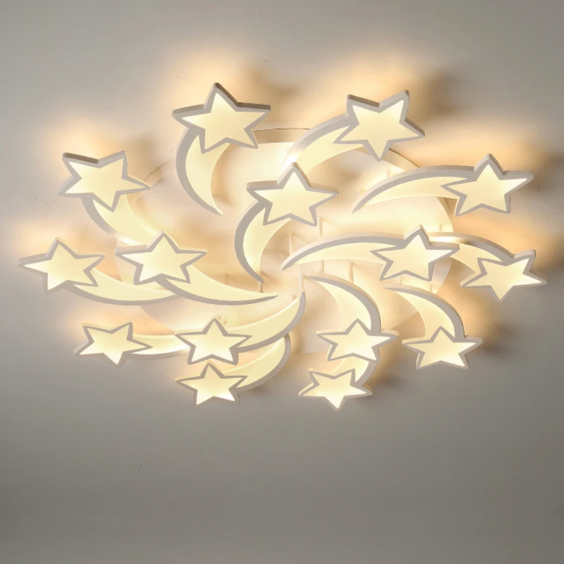 Modern LED Chandelier Stars Ceiling chandeliers Lighting With Remote Control For Living Room Bedroom kitchen Children Lustre