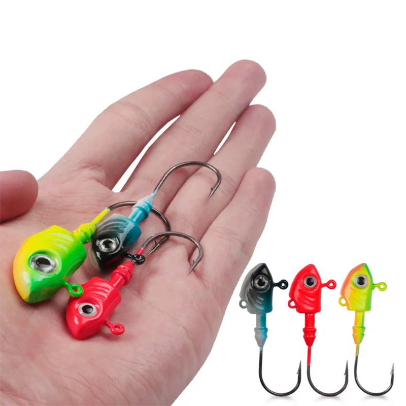 

10g-43g Complex Jig Lead Head Hook 3D Simulation Eyes Hard Bait With Sharp Single Hook Swimbait Wobbler Bionic Bait Fishing Lure