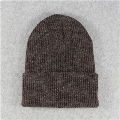 Coffee Simple rabbit fur hat hat female winter cold warm gravity waterfall hat knit hat - Цвет: Coffee