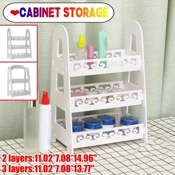 

Desk Organizer Storage Tidy Shelf Tray Holder Kitchen Office DIY Easy Assembly Multifunctional 2/3 Layers Display Rack Cabinet