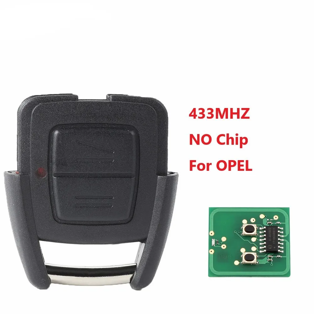2 кнопки дистанционного ключа автомобиля 433Mhz для Vauxhall Opel Vectra Zafira Omega Vectra Frontera без чипа без выреза лезвия автомобиля брелок крышка автомобиля