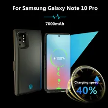 Портативный для samsung Galaxy Note 10 Pro внешний аккумулятор зарядное устройство крышка батареи 7000 мАч ультратонкий аккумулятор зарядное устройство чехол