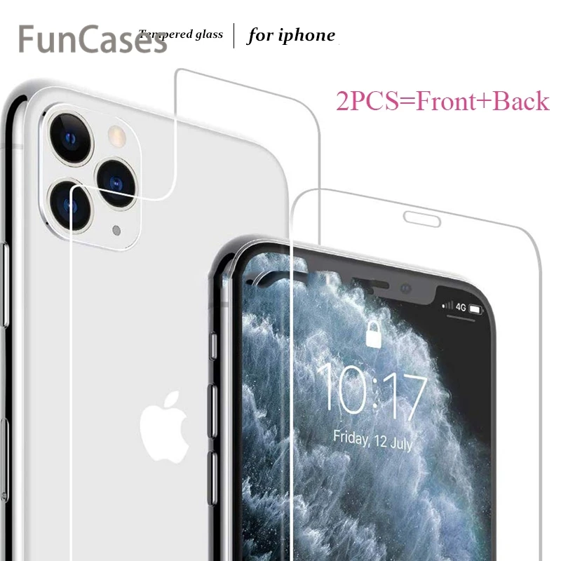 Защитное закаленное стекло для iPhone 11 Pro Max XS XR X 8 7 6 6S Plus 5 | Мобильные телефоны и