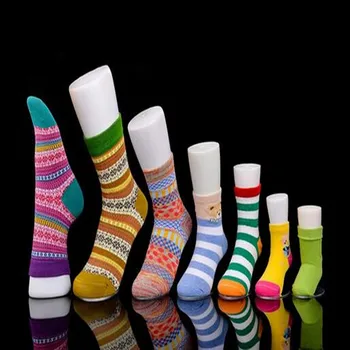 

wholesale 20*15cm Skin white color Glossy child Mannequin3-5 years old Foot Sock Display with base magnet,one piece,M00537B