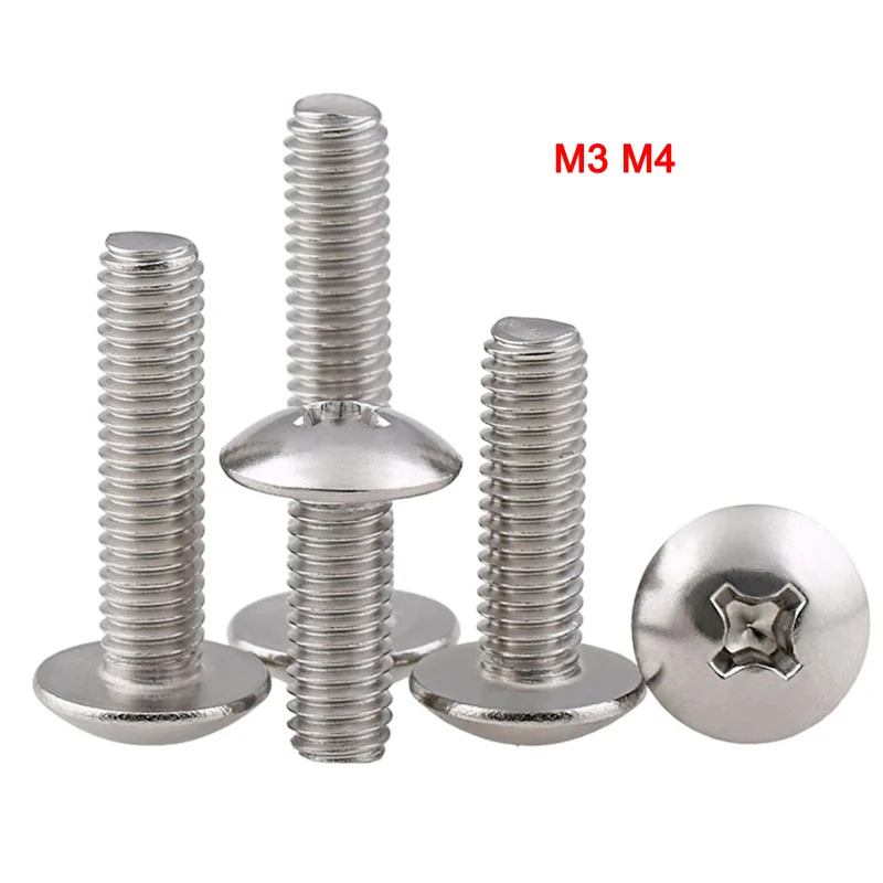 30Pcs M316 Stainless Steel Mushroom Head Screw Large Truss Cross Recessed Machine M3 M4 | Обустройство дома
